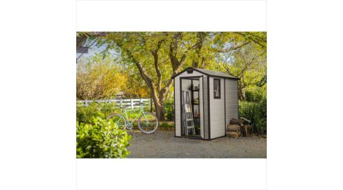 MANOR 4x6 műanyag kerti ház bézs-barna