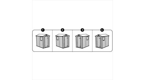 MANOR 6x5 DD műanyag kerti ház szürke-fehér