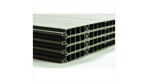 OAKLAND 1175 SD festhető műanyag kerti ház barna-szürke