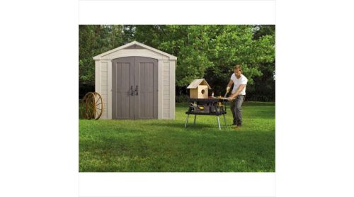 FACTOR 8x8 műanyag kerti ház bézs-szürke