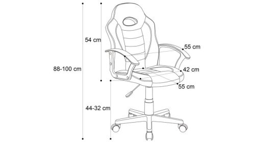 US 92 Euro gamer szék fekete-piros
