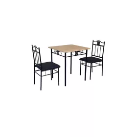 Berta étkezőgarnitúra 2 személyes fekete/tölgy