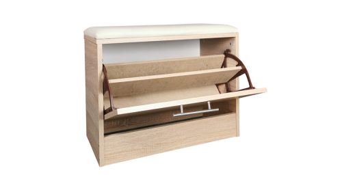 Milo cipőtartó pad fehér tölgy