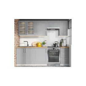 NATALIA konyhabútor szett világos szürke 180/240