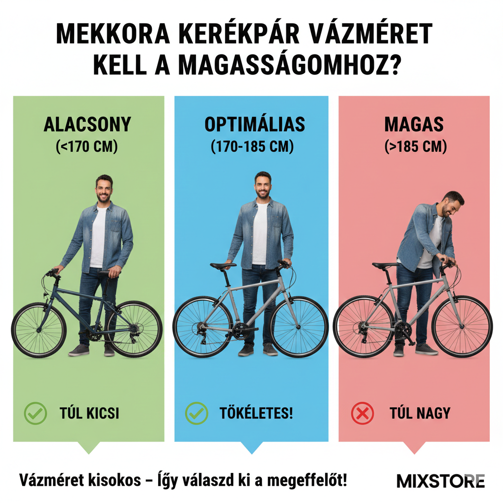 Mekkora kerékpár vázméret kell a magasságomhoz?