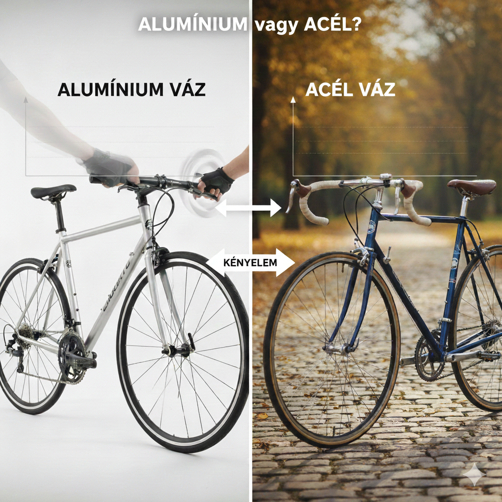 Alumínium vagy acél kerékpárváz – tartósság és kényelem különbségei