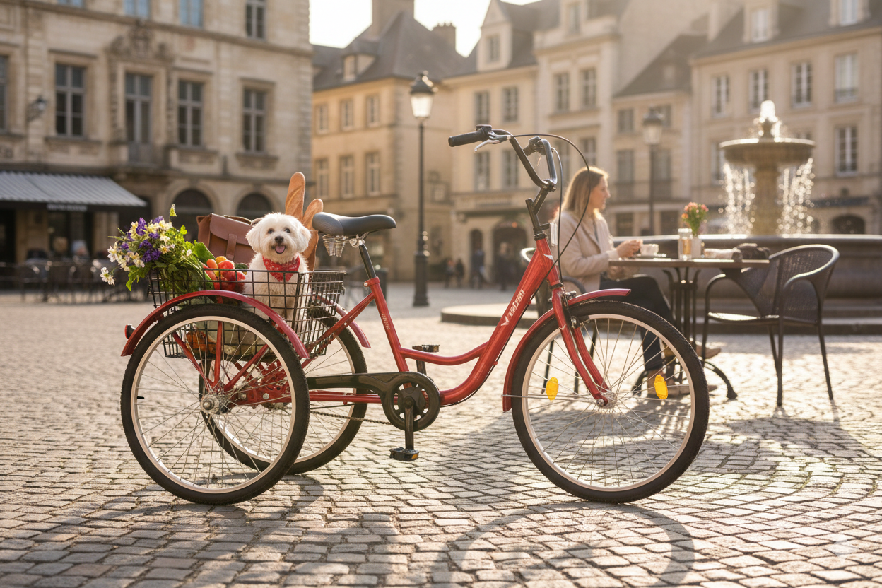 Háromkerekű kerékpár termékbemutató – Koliken Biketek Gommer 24 bordó