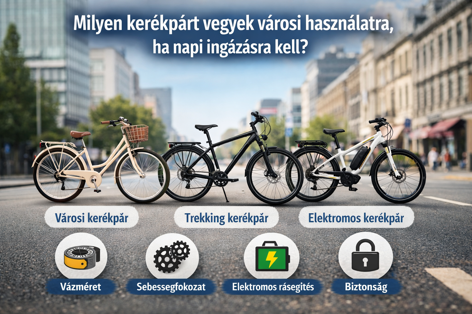 Milyen kerékpárt vegyek városi használatra, ha napi ingázásra kell? Kerékpár választási útmutató